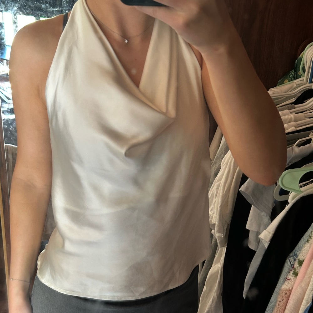 Zara cowl neck open back top